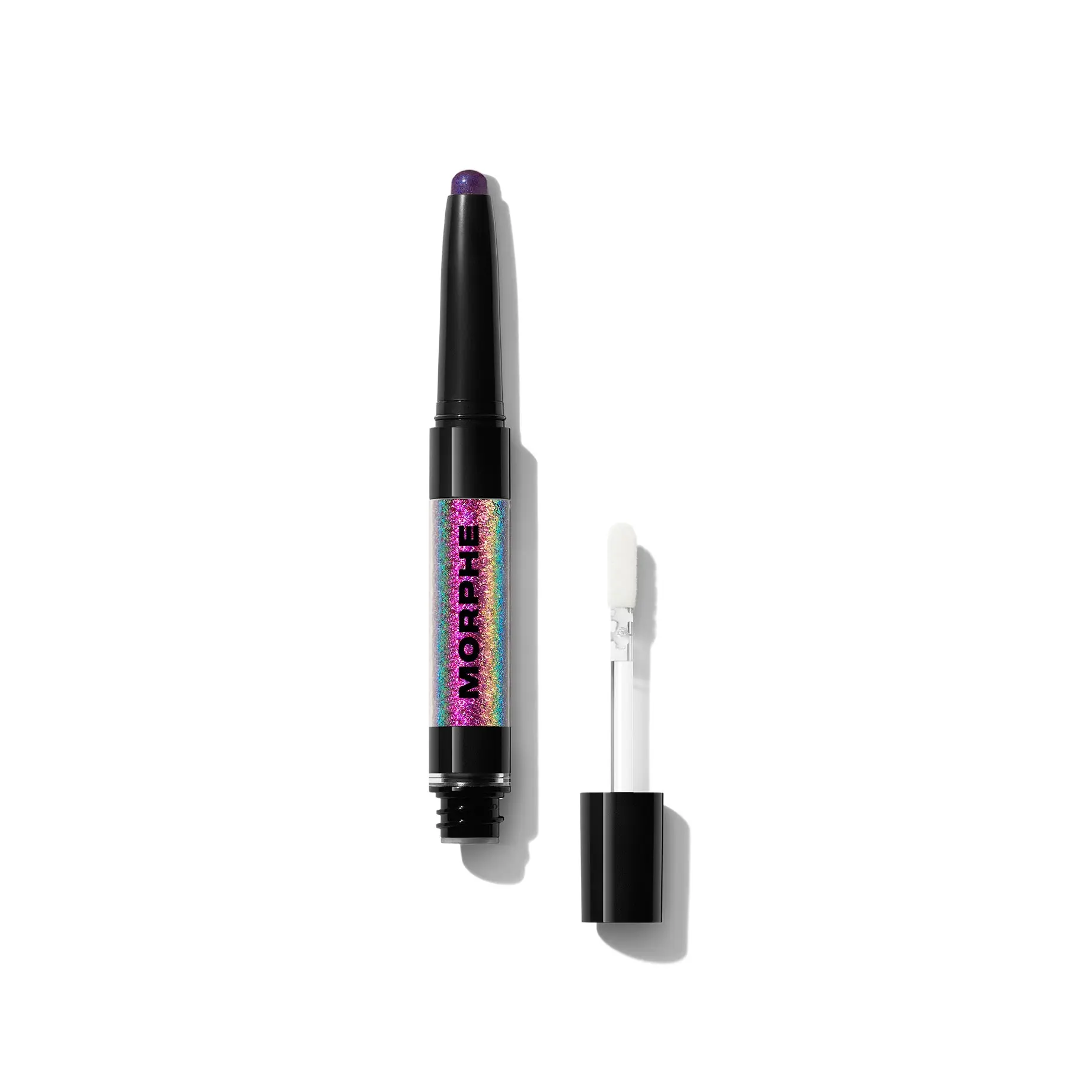 Morphe Mixed Signals Dual-Ended Cream & Liquid Shadow Stick Eyeshadow Stick with Creamy High-Pigment & Chrome Liquid Flakes for Versatile Makeup