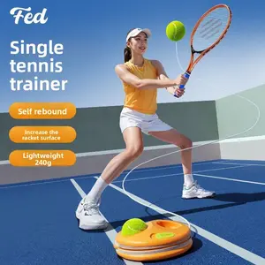 Beginner Tennis Rackets for Kids and Adults, Solo Practice Tennis Trainer with Self-Bouncing Function, Trending Home Play