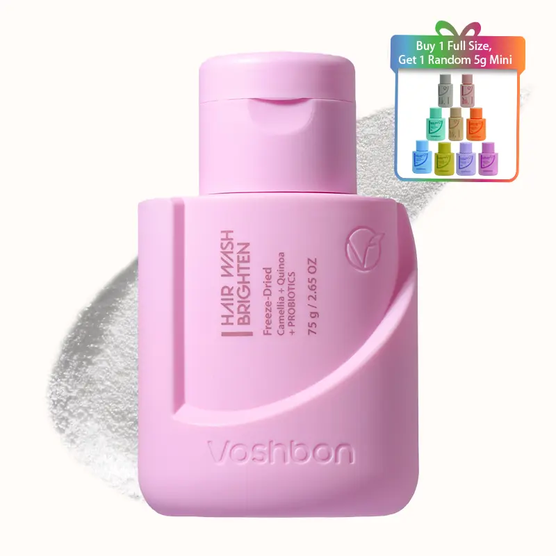 VOSHBON Brighten Freeze-Dried Hair Wash| Color Protect & Repair | Travel Essentials TSA Approved | Probiotic Hair Care for Damaged Hair