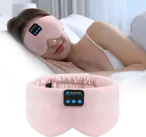 Bluetooth Sleep Mask Headband - Soft Adjustable Eye Cover with Wireless Headphones for Travel, Meditation & Insomnia Relief - Cozy Pink Design for Music & Relaxation Anywhere, Perfect for Side Sleepers SYPVRY