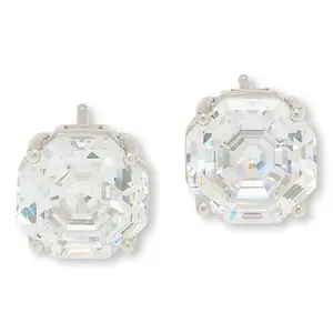 Radiance by Absolute™ 11ctw 10mm Octagon Step-Cut Stud Earrings