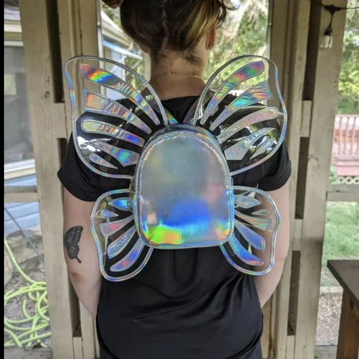 Holographic Rave Wing Backpack Holographic Rave Wing Backpack