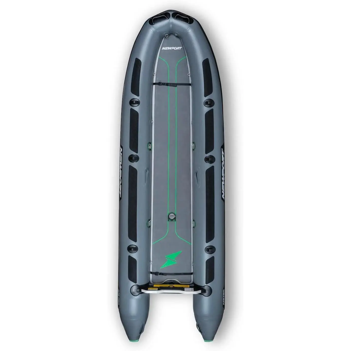 GREGNewport NS130 Inflatable Skiff Boat – 13ft Portable Fishing & Hunting Inflatable Boat | Lightweight Marine Air Floor | 6HP Compatible | Puncture-Resistant 1000D PVC