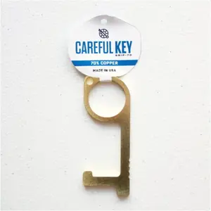 Copper Careful Key - Antimicrobial Door Opener