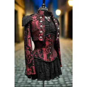 TOREADOR JACKET - RED AND BLACK TAPESTRY