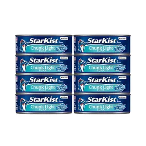 Chunk Light Tuna in Water, 5 oz (8 Pack) Canned Tuna Fish, Wild Caught, Gluten Free, Ready to Eat, Perfect for Salads, Keto Meals and Snacks, with 20g Protein & 90 Calories Per Serving