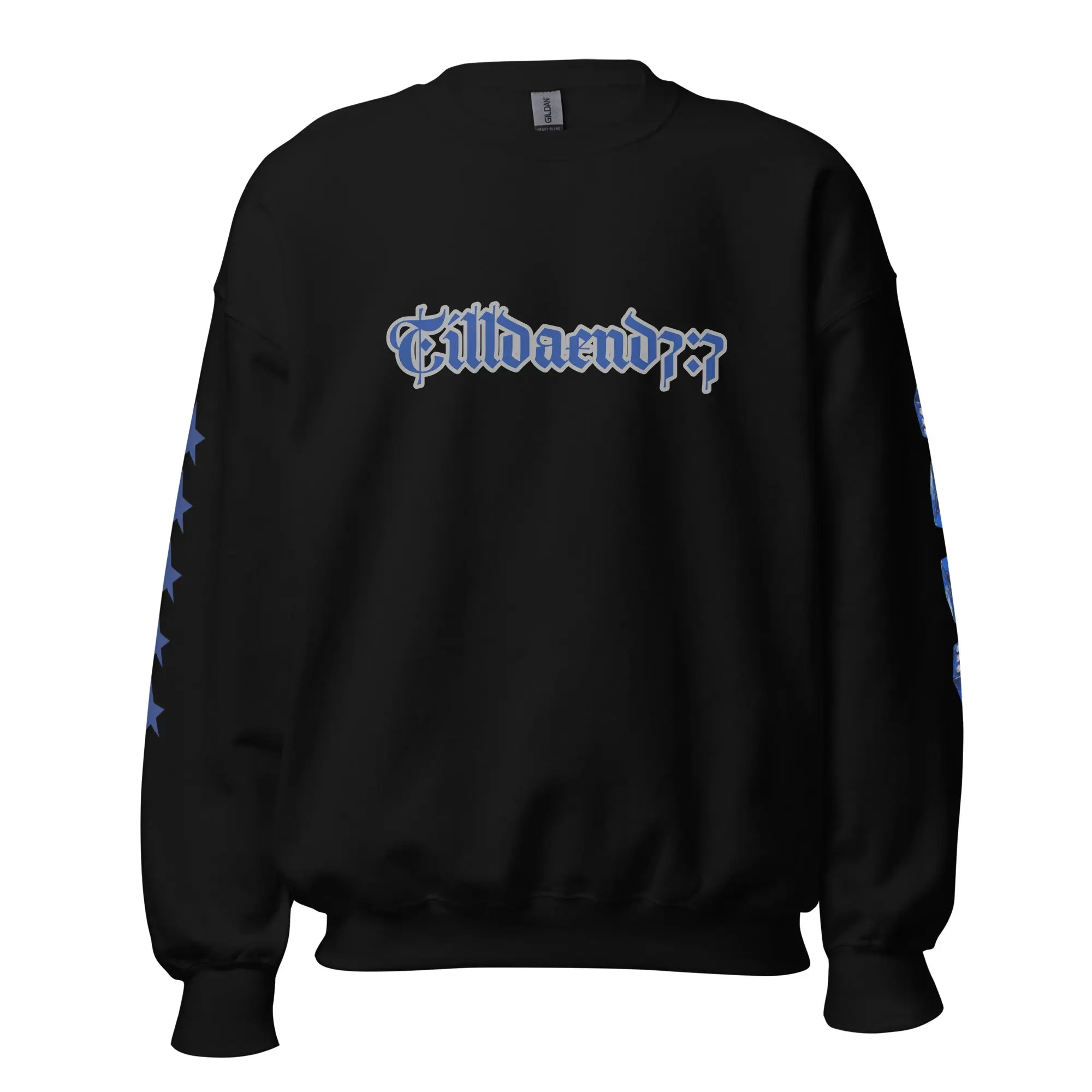 Tilldaend77 Classic Crew Neck Sweatshirt - Black Long Sleeve Medium Length Autumn Wear 50% Cotton 50% Polyester Air-Jet Spun Yarn Soft Feel