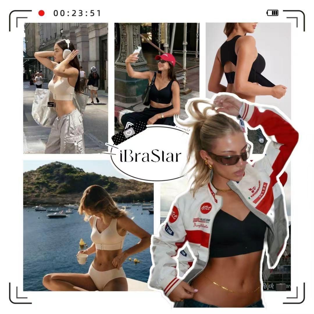 【Postural correction】Soft Breathable Wireless Sports Bra - Women's Full Coverage, Non-Removable Moulded Cups | Beige Yoga Gym Daily Fitness Activewear