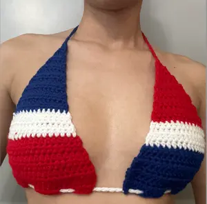 The Dominican Republic Crochet Flag Bralette
