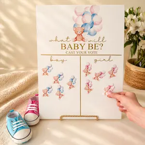 Gender Reveal Voting Board – Team Boy or Team Girl Baby Shower Game