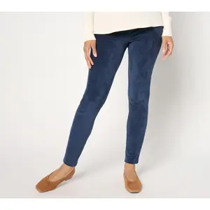 Quacker Factory Corduroy Regular Flat Waistband Jegging