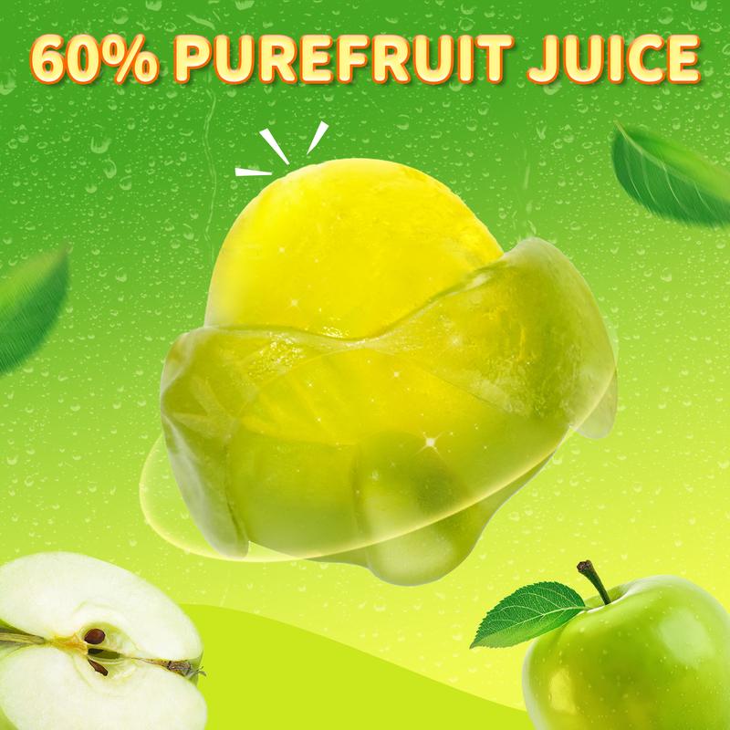 Amos Peelerz - Green Apple Lychee Mango Pineapple Peelable Fruit Gummies Made with Real Juice 8Pack Fruity Mix Sweet Crisp Exotic Candy Snack