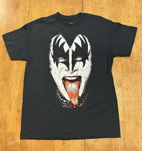 Kiss Gene Simmons Big Face Graphic T Shirt Medium Rock