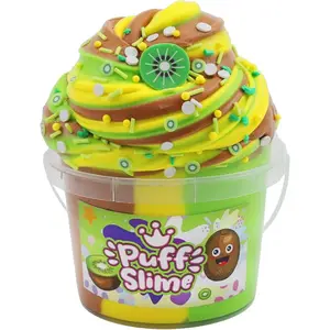 Soft Puff Slime Like ice Cream,Non-Sticky, Mess-Free, Stress Relief, Non-Toxic&100% Safe-Toys for Kids Classroom Reward, Boys and Girls Birthday & Party Favors Gifts,Scented,ASMR-Kiwi Fruit