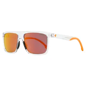 Carrera Flat-Top Rectangular Sunglasses 8055/S 900UZ Crystal/Orange 58mm