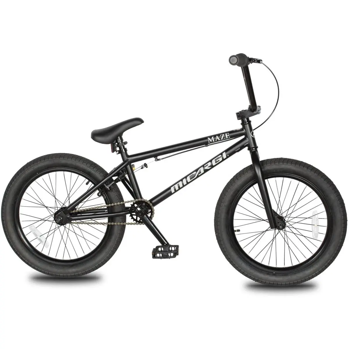 212 MAIN 20 in. Maze BMX Bicycle - Matte Black, Steel Frame, Alloy Rims, Black Tire, U-Brakes