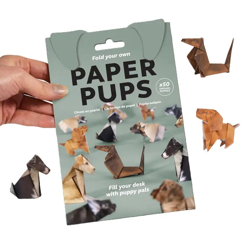 DIY Paper Dog Origami Kit - Assorted Cute Puppy Craft Set | Ideal for Kids’ Creative Play, Party Favors or Desk Toys | Easy Instructions for 3D Foldable Dog Figures (Great for Family Bonding)