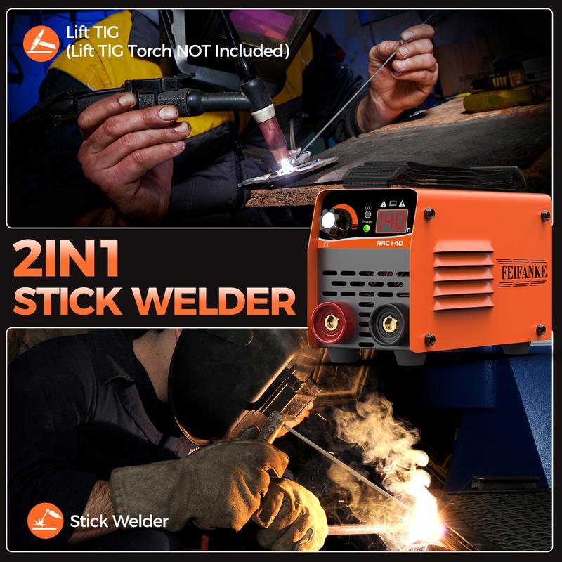 FEIFANKE ARC140Amp 110V Mini Stick welder ,Portable IGBT inverter MMA welding machine with Hot Start /Arc Force /Anti-Stick , metal work tools