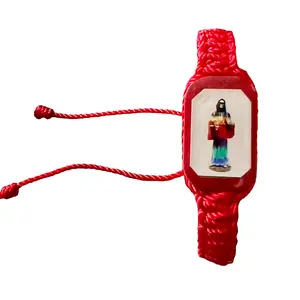 Santa Muerte Knotted Rope Bracelet