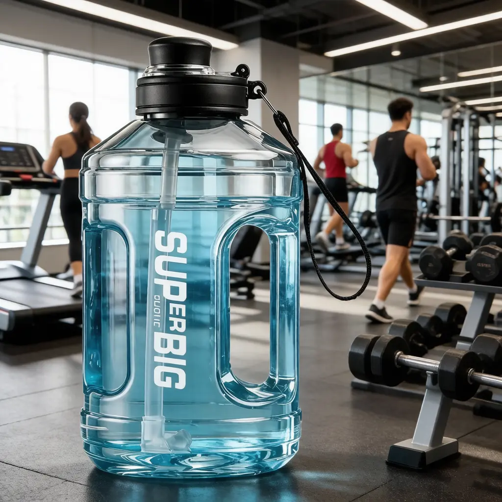54 oz Large Capacity Sports Water Bottle with Straw - Durable PC Material | High Temperature Fitness Gym Pot | Elastic Leak proof Lid and Soft Straw | Suitable for Gym, Yoga, Summer Outdoor Running, Travel, Camping, Hiking, and Fishing