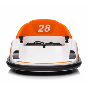 【GARVEE】12V Electric Ride On Bumper Car for Toddlers with Remote Control, Battery Display, 360 Degree Spin, LED Lights, Music - Orange Ride On Toy Gift for Kids