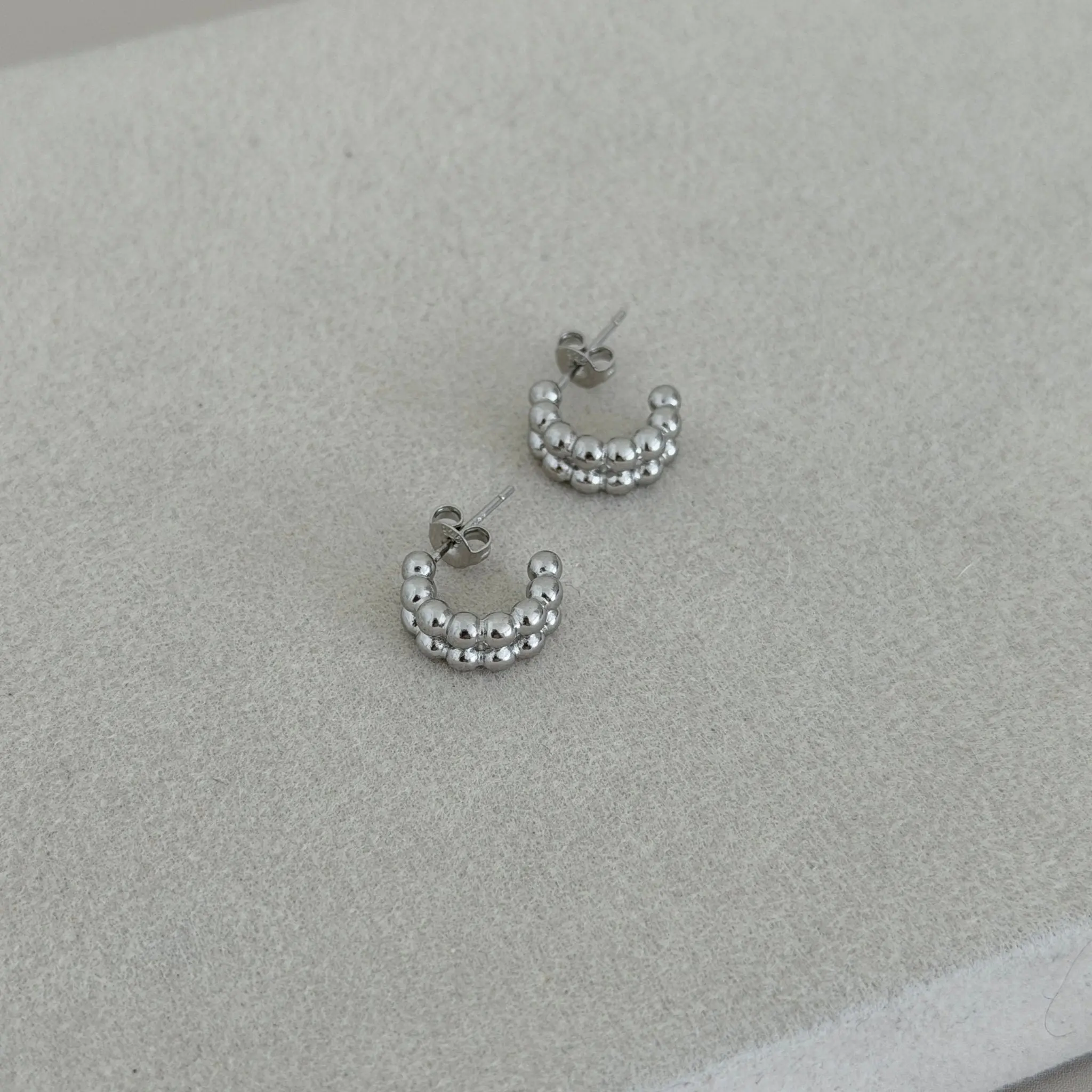 Beaded Mini Hoop Earrings