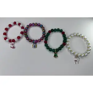 Christmas Charm Bead Bracelet