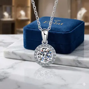 Moissanite 925 Silver Locket Necklace PT950 Plated Simple Yet Stylish Collar Necklace goddess stainless steel couple necklace lock cross dainty herringbone choker necklace Adjustable Rhinestone CowTag Initial Crucifix gold chunky cross necklace smart