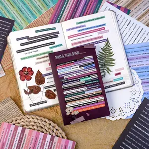 60PCS Small Talk Stickers Vintage Inspirational Quote Stickers for Journaling Scrapbooking & DIY Crafts Unique Quotes Vintage Design
