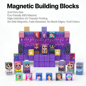 150PCS K-Pop Hunter Girl Magnetic Building Blocks for Kids, Educational & Creative Play Stable & Easy Assembly, Perfect for Ages 3+ STEM Montessori Children Sensory Toys Gift Magnet Building Assembly Puzzle Toy