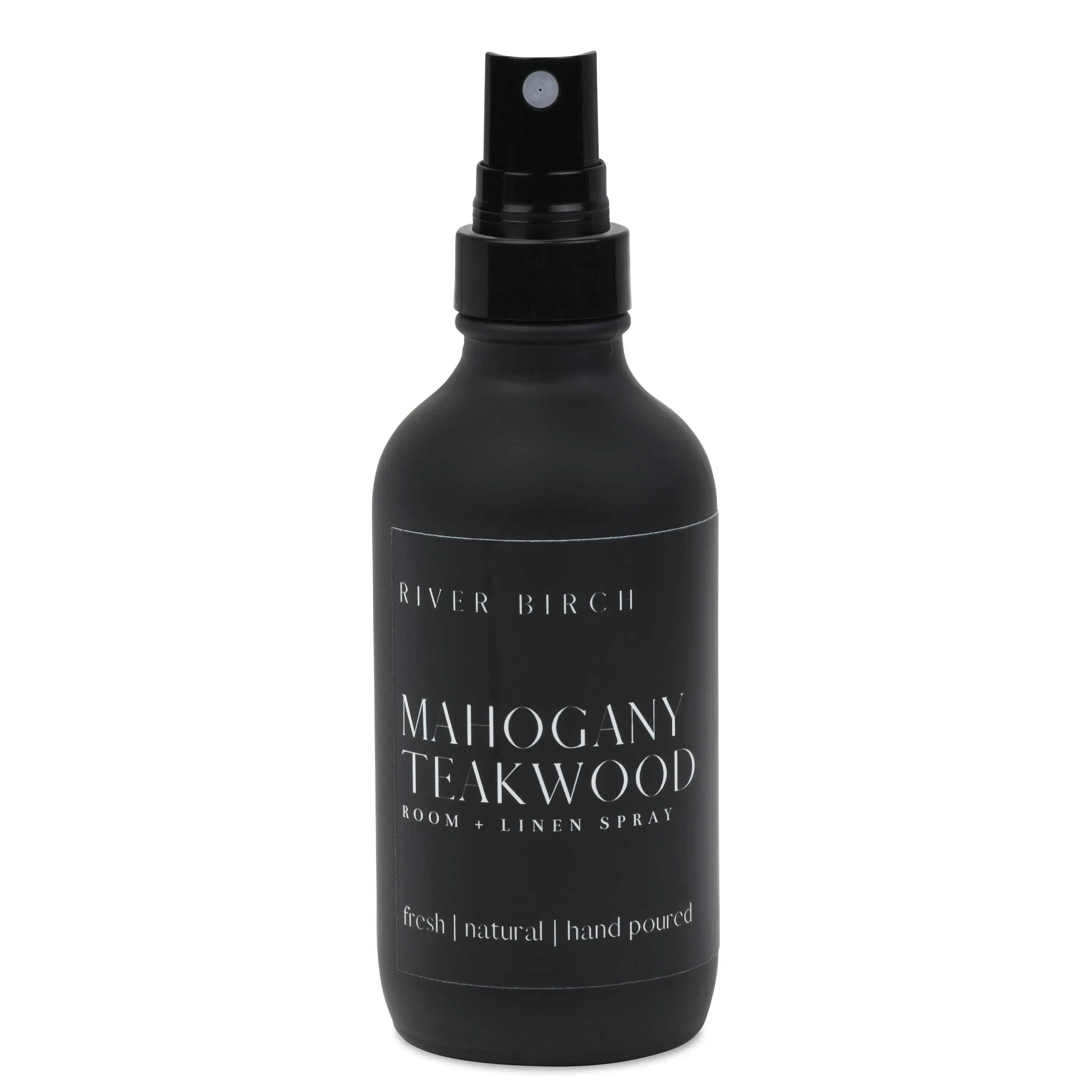 Mahogany Teakwood- 4 oz Black Glass Room + Linen Spray Fragrance Scent