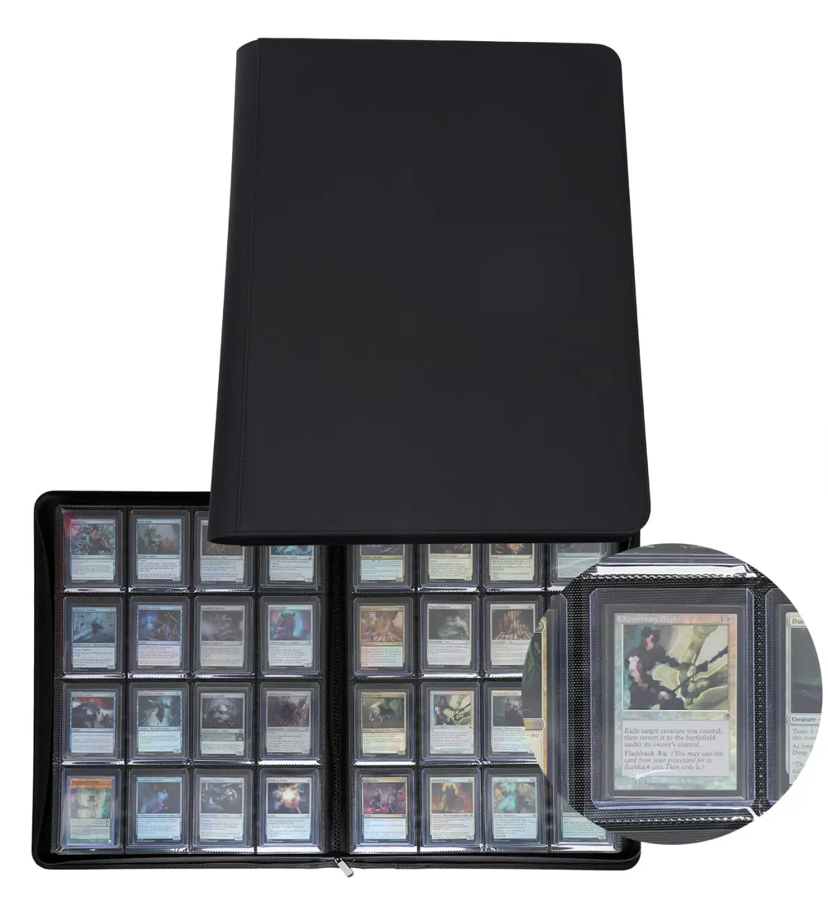 XXL Heavy Duty Toploader Binder Large 4x4 16 Pocket Holds Up to 640 Toploaded Cards Durable Protection for Trading Card Collectors