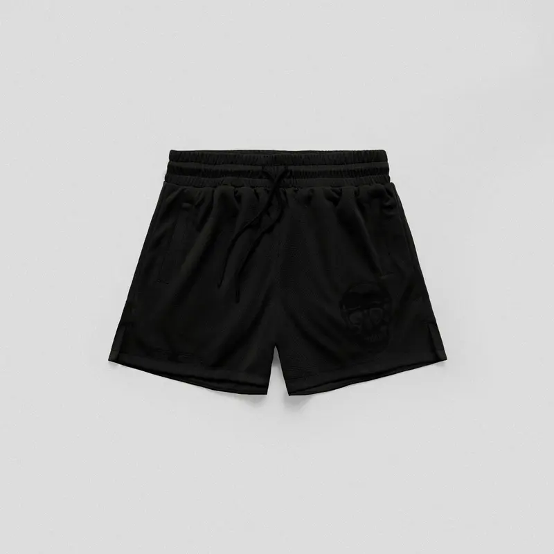 Gymreapers Mesh Training Shorts - Black, Zipper Pockets, Summer Sport & Outdoor Clothing