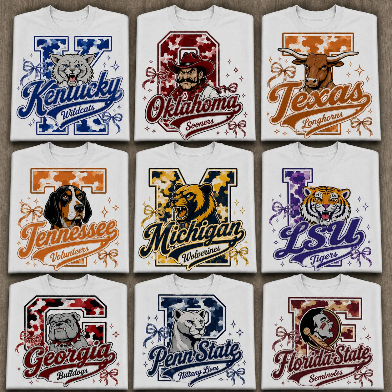 Vintage College Mascot Graphic T Shirt, Retro University Inspired Sports Tee, Camo Letter Print Shirt, Unisex Casual Cotton Top, Classic Game Day Apparel, Athletic Fan Gift, Heritage Campus Style, Distressed Football Graphic Tee