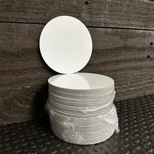 White Dye Sublimation Blank 3.5" Metal Circle Magnet - 100 Pack BULK-CM-000