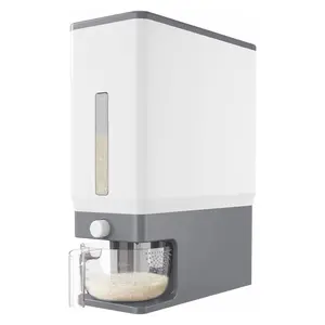 25 Lbs Rice Dispenser with Measuring Cup – Airtight BPA-Free Rice Storage Container, Moisture-Proof Grain Bin for Kitchen Pantry Organization