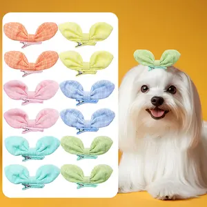 Cute Random Dog Bow Hair Clips Blind Box Small Pet Grooming Hair Accessories