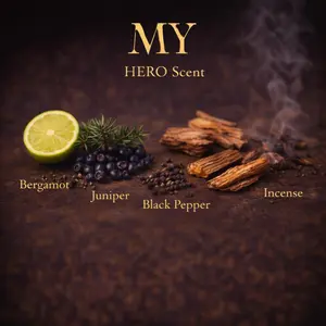 MY Hero Scent - Fresh Woody Cedar Fragrance for Men with Bergamot Juniper & Black Pepper Notes