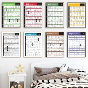 Fitness Poster, Fitness Wall Art, Wall Decor for Home Gym, Modern Home Decoration, Yoga Poster, Workout Poster, Home Gym Decor, Bedroom Refresh Decor, Ornaments, Decorative Artwork