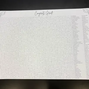 Giant Graduation Word Search 30”x42” Word Search, Graduation Party