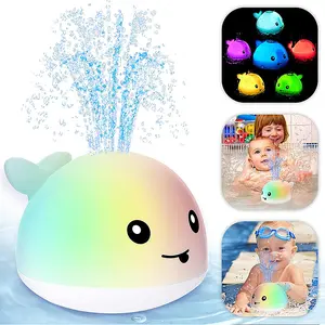 [Upgraded] Viral Whale Bath Toy Sprinkler with RGB Lights| USB Rechargeable Sensory Water Toy for Toddlers & Kids| Automatic Color Changing Fountain| Perfect Birthday & Christmas Gift for Ages 3+| Level Up Bath Time Fun