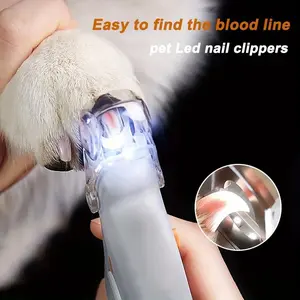 4-in-1 All-in-One Pet Grooming Tool: LED Nail Clipper, Quiet Nail Catcher, Sharp Blade, Nail File & Safety Guard for Stress-Free Trimming Electric Dual-Purpose Set Silent Ultra-Quiet Trimmer,Contains safety insulating card