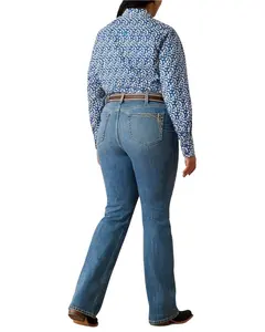 Ariat Women's Women'S Naz Medium Wash Perfect Rise Bootcut Stretch Denim - 10058919-Plus