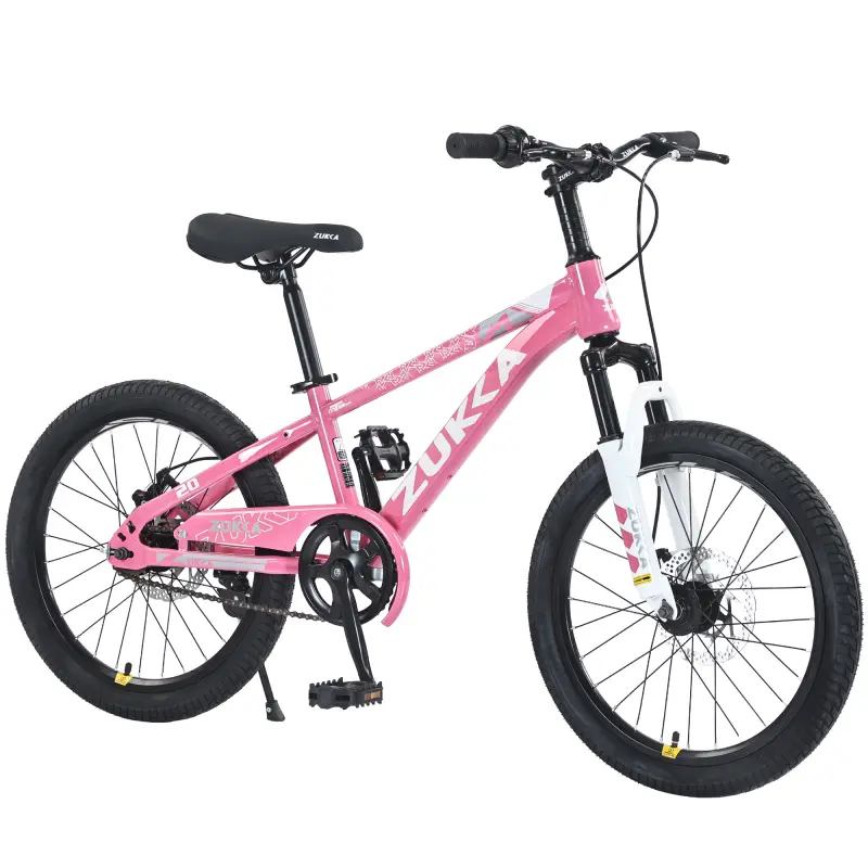 BellemaveMountain bike 20 inch dual disc brake, adjustable saddle and handle, suitable for 44-56 inch height, 85% pre installed stainless steel frame