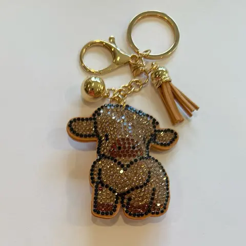LGS Charms - Animals - Rhinestone Keychain Fashion Accessory with Tassel