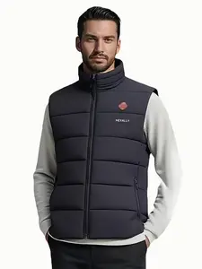 HEYALLY Men's Heated Vest Waterproof Winter Outdoor Vest with 23 Heating Areas Full Zip for Fishing & Camping Regular Fit Warm Stylish Menswear Coats Vest Tops BatteryPack Not Included