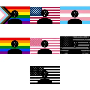 Custom Photo Flag Banner, Personalized Pride USA Tapestry, Aesthetic Pink American Flag, LGBTQ Banner with Picture, Distressed Monochrome USA Decor, Multi-Variant Custom Flag