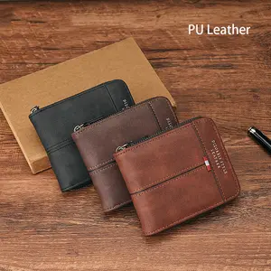 Men Multifunctional Vintage Bifold Wallet, Multi-Card Zipper Credit Card Holder, High-Capacity Money Clip, Minimalist Front Pocket Design, ID Credit Card Multicolored Wallet With ID Window, Cash Pocket Card Holder Purse, Perfect Gift For Men