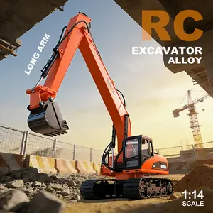 Huina Toys 1551 RC Excavator 1/14 Scale 15CH 2.4Ghz Alloy Remote Control Construction Truck Kids Toy Boys Gift
