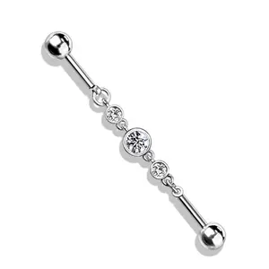 Industrial bar- rhinestone center